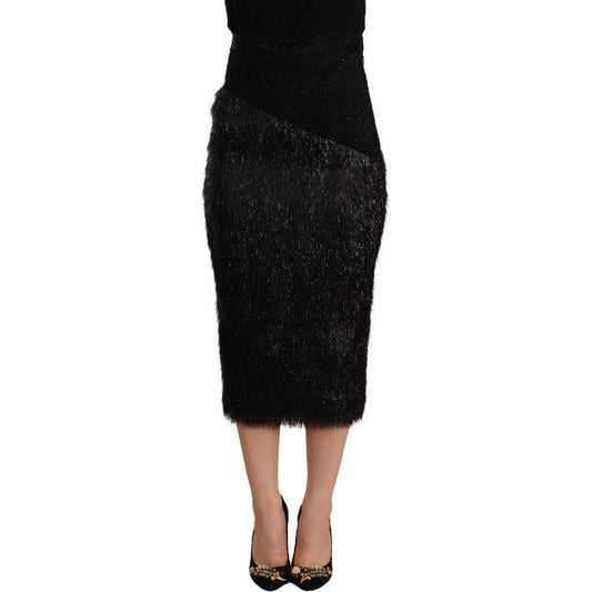 Masha Ma Elegant High Waist Pencil Midi Skirt Masha Ma Rosy Brown