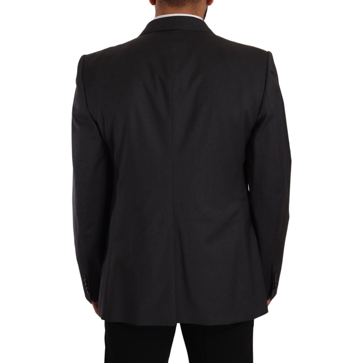 بدلة دولتشي آند غابانا الأنيقة المصنوعة من مزيج الصوف الرمادي من سيسيليا