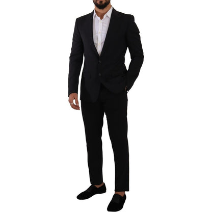 Dolce & Gabbana Black Slim Fit Vest 2 Button MARTINI Blazer