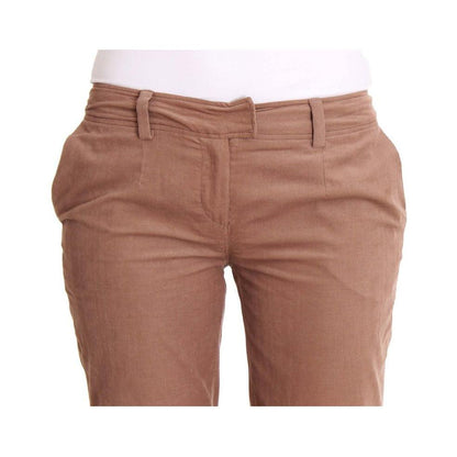 Costume National Brown Cropped Corduroys Pants