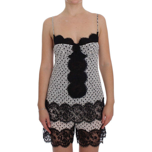 Dolce & Gabbana Elegant Floral Lace Silk Chemise Dolce & Gabbana Rosy Brown