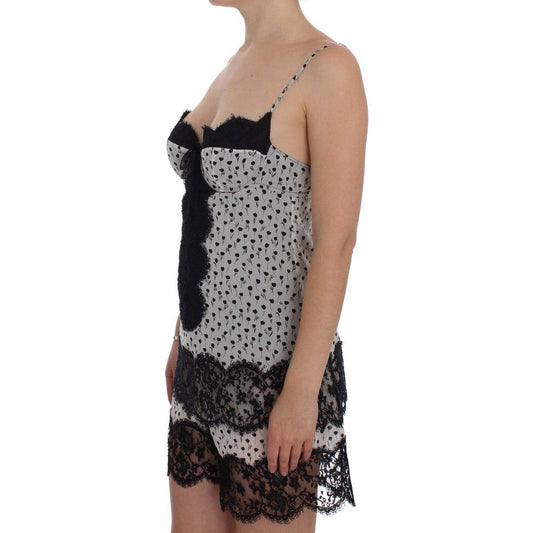 Dolce & Gabbana Elegant Floral Lace Silk Chemise Dolce & Gabbana Rosy Brown