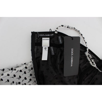 Dolce & Gabbana Black Silk Lace Babydoll Lingerie Top