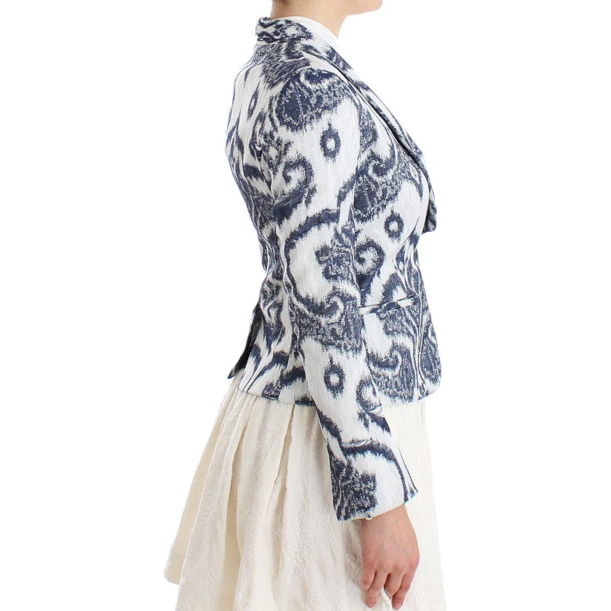 سترة قصيرة أنيقة باللون الأزرق ثنائي اللون من كريستيان بيليزاري