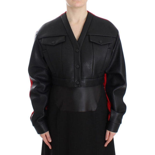 KAALE SUKTAE Elegant Cropped Artisan Jacket Coats & Jackets KAALE SUKTAE Black