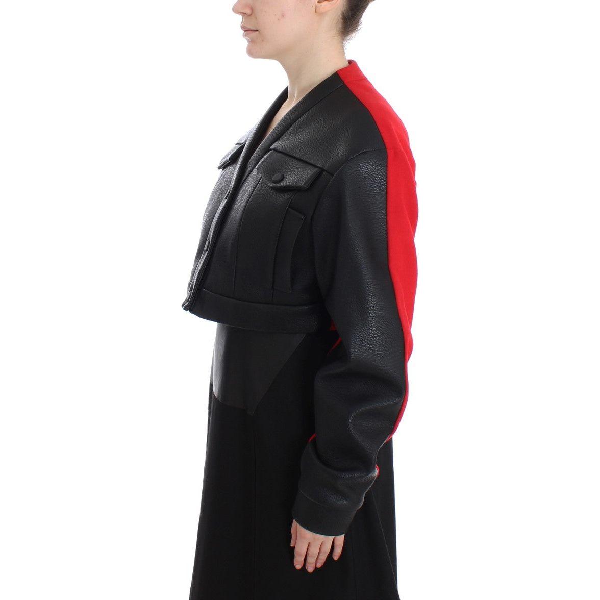 KAALE SUKTAE Black Short Croped Coat Bomber Jacket