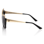 Frankie Morello Black Acetate Women Sunglasses Frankie Morello Light Gray