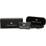 Frankie Morello Black Metallic Fiber Women Sunglasses Frankie Morello Black