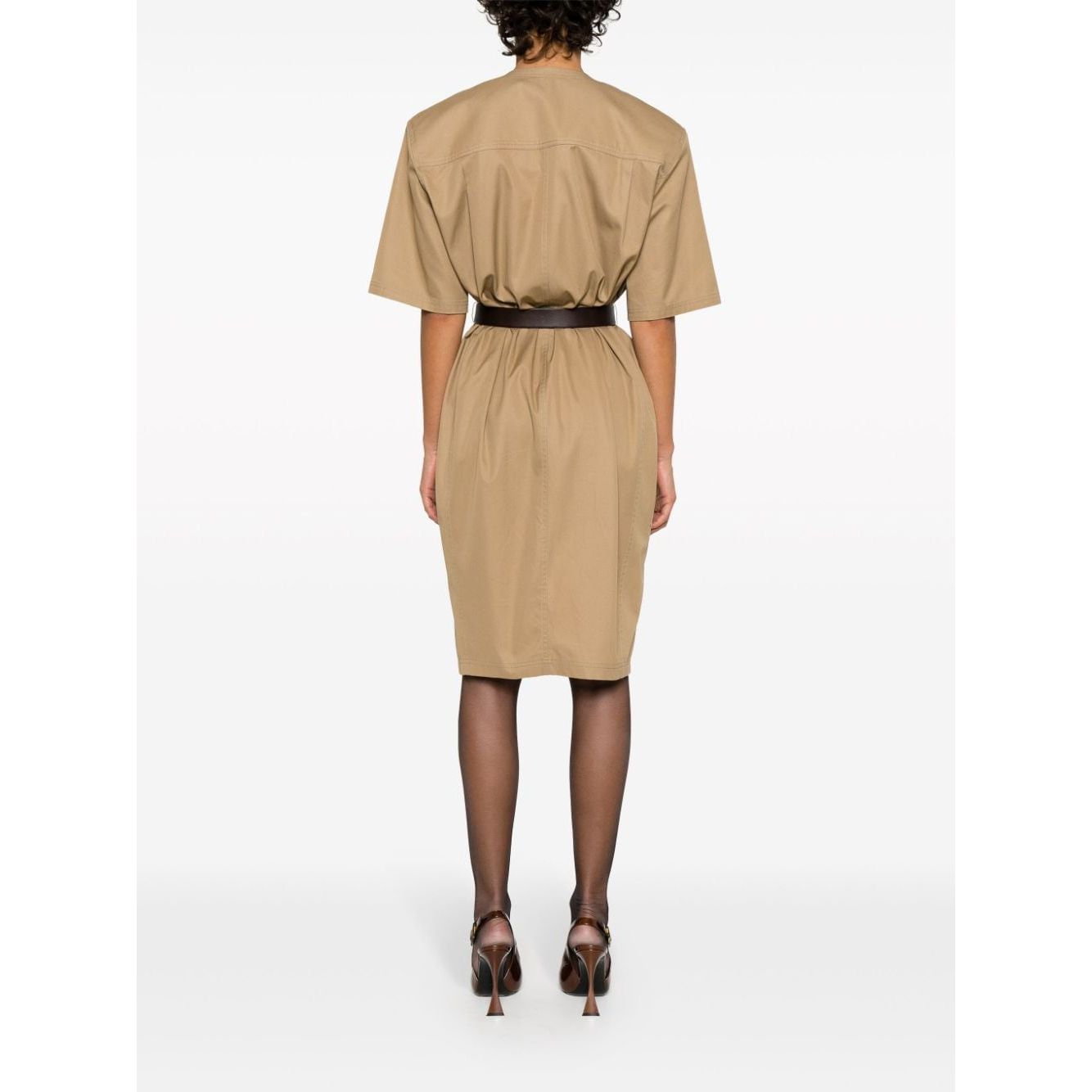 Saint Laurent Cotton twill midi dress