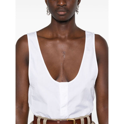 Saint Laurent semi-sheer Henley Tank Top