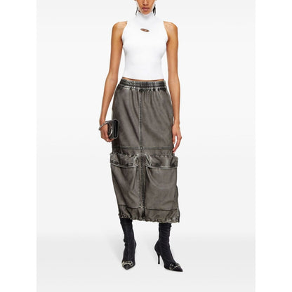 Diesel Ribbed-knit turtleneck top Topwear