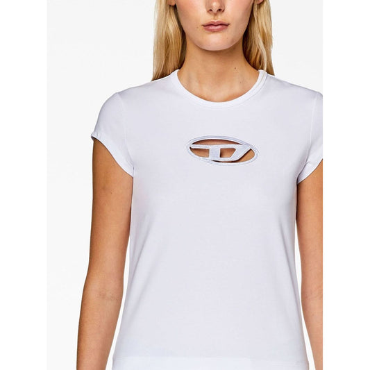 Diesel T-shirts and Polos White Topwear Diesel Light Gray