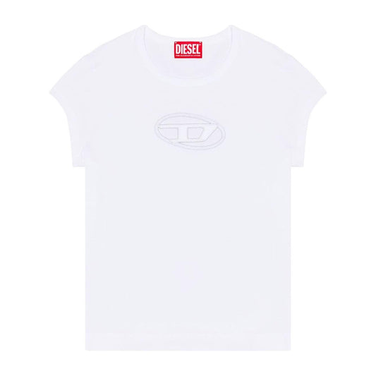 Diesel T-shirts and Polos White Topwear Diesel White Smoke