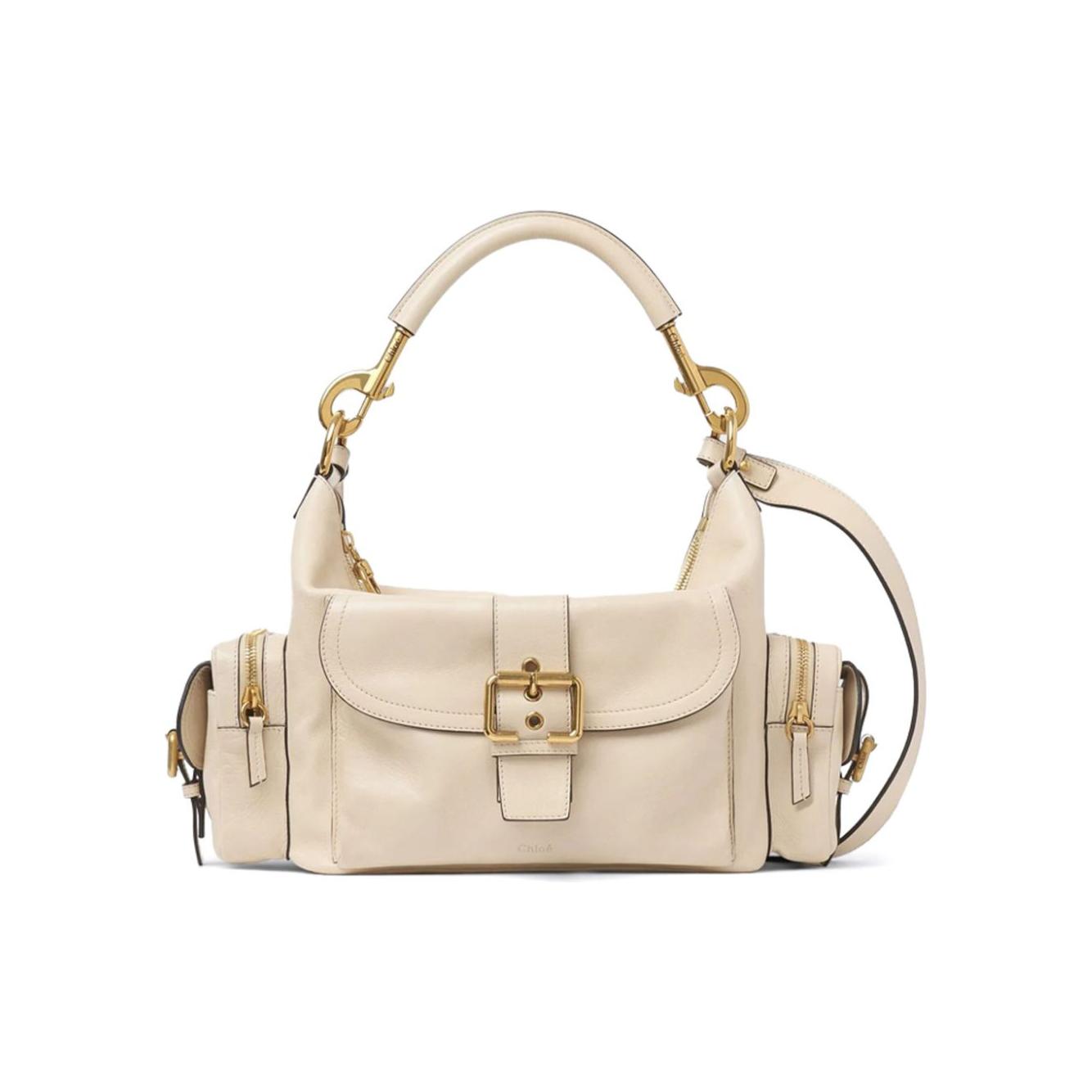 Front view with bag zipped and handles upright.