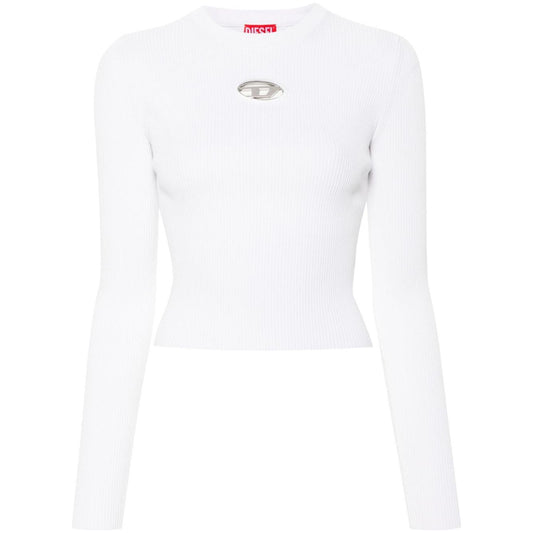 Diesel Sweaters White Topwear Diesel White Smoke