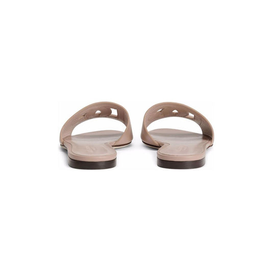 Dolce & Gabbana cutout leather slides Sandals Dolce & Gabbana Rosy Brown