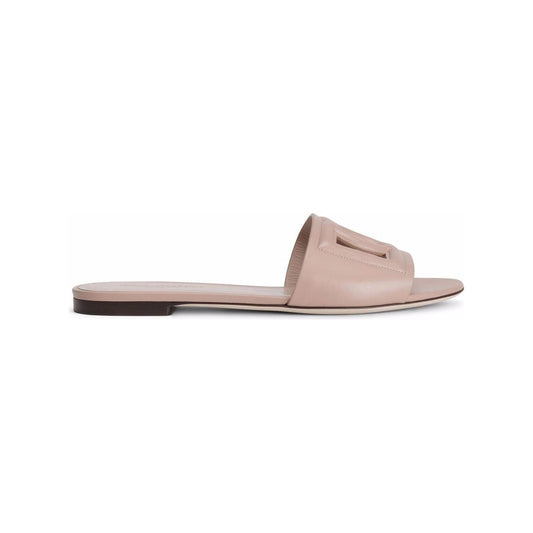 Dolce & Gabbana cutout leather slides Sandals Dolce & Gabbana Gray