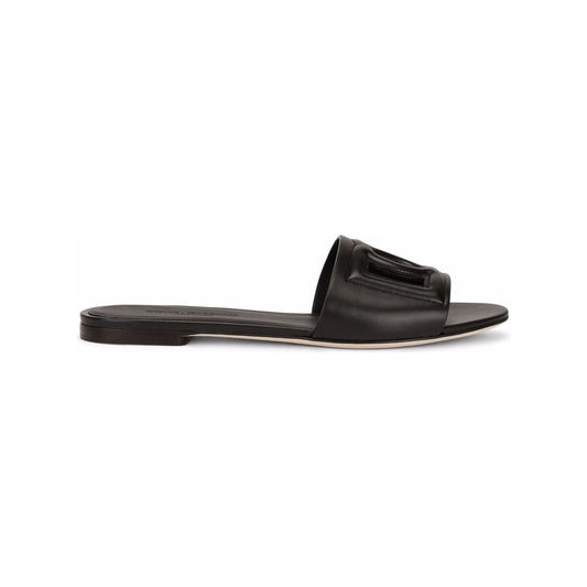 Dolce & Gabbana DG Logo leather sandals Sandals Dolce & Gabbana Dark Slate Gray
