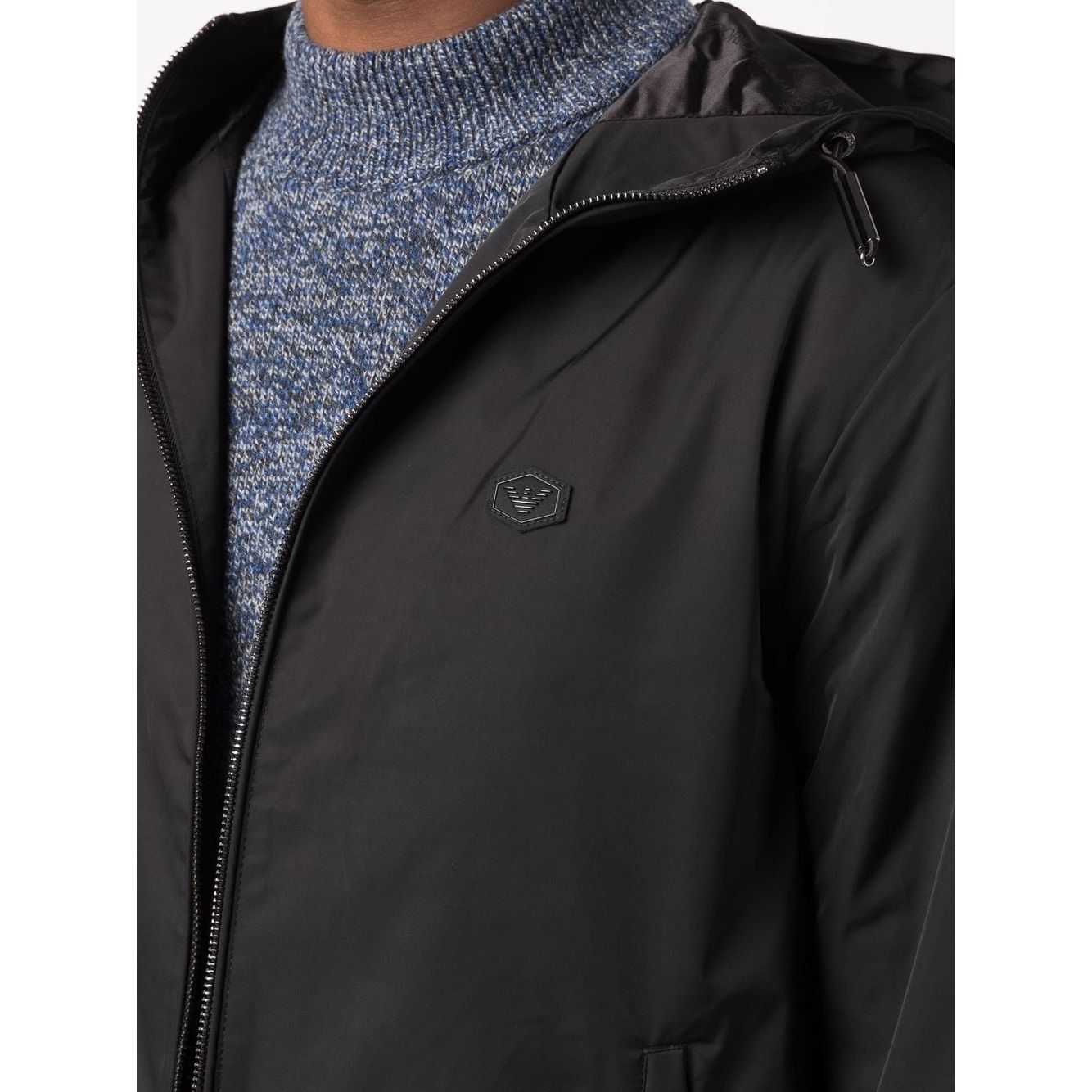 Emporio Armani water-repellent hooded jacket