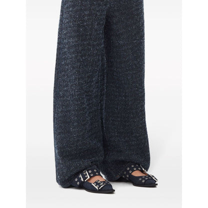 Ganni Denim Feminine Buckle Ballerinas Flat Shoes