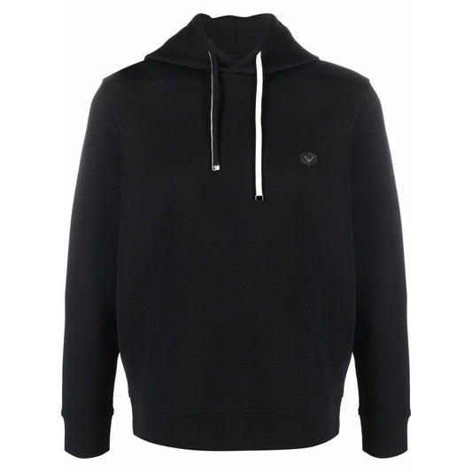 Emporio Armani Hooded sweatshirt with micro logo patch
