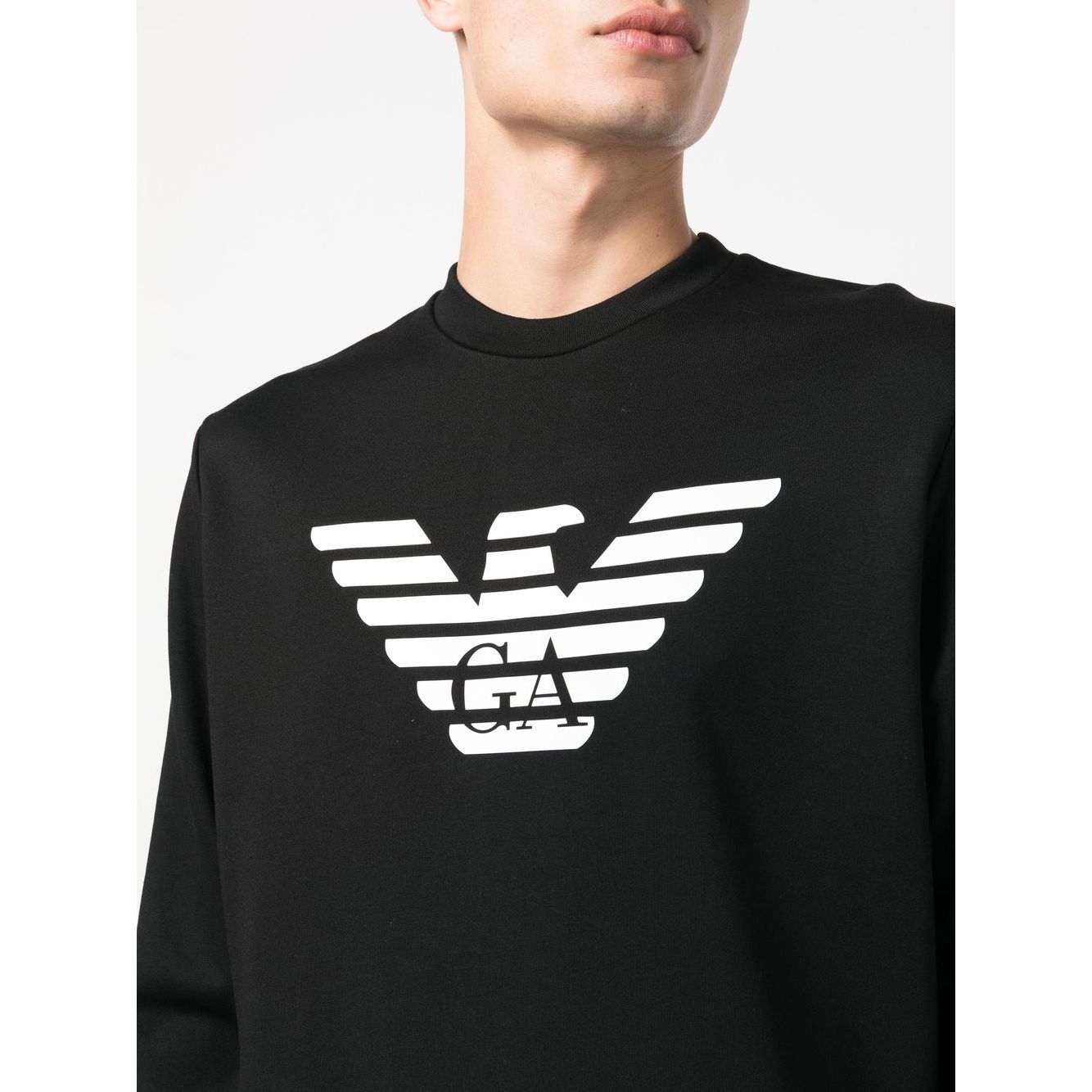 Emporio Armani Modal-blend sweatshirt with logo print