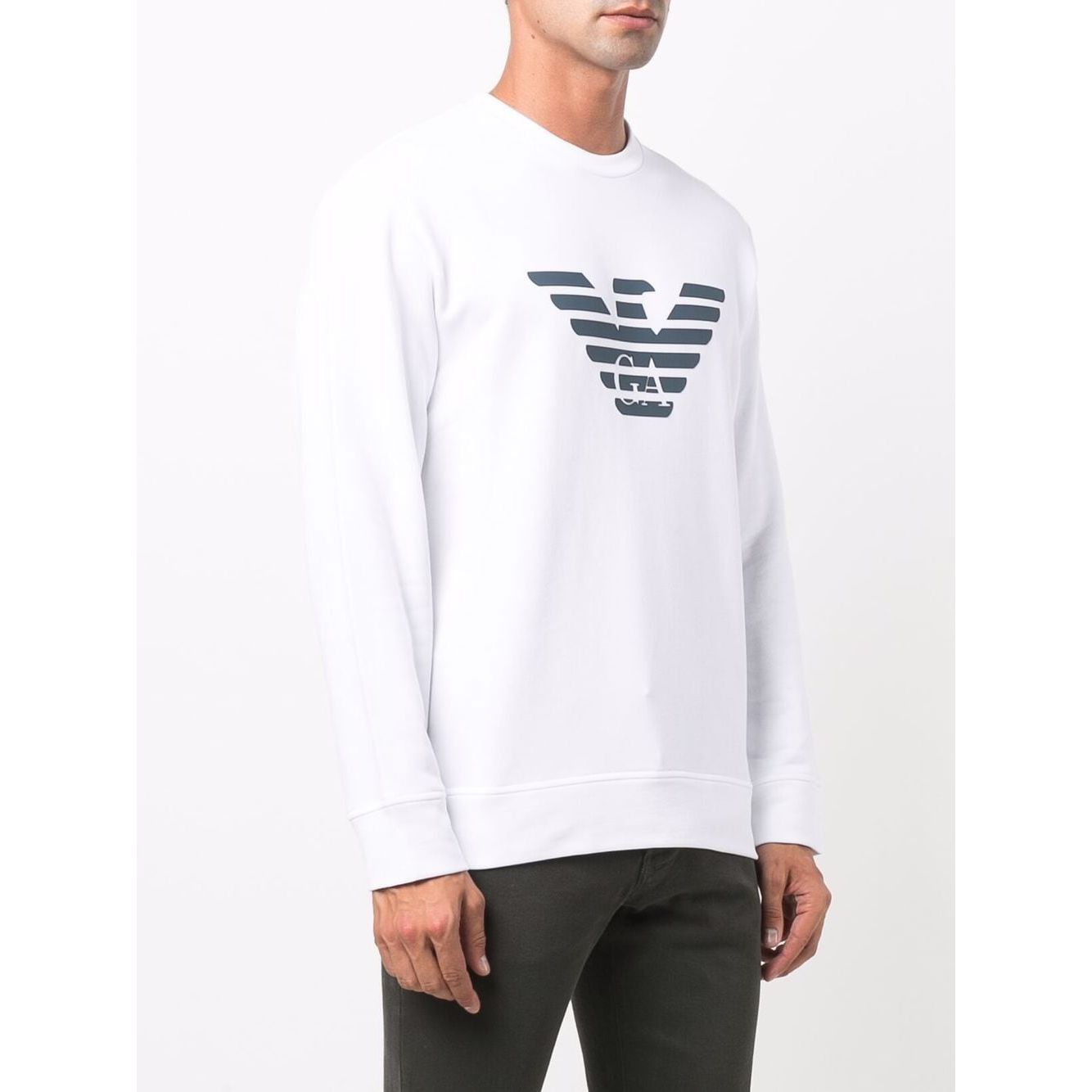 Emporio Armani Modal-blend sweatshirt with logo print