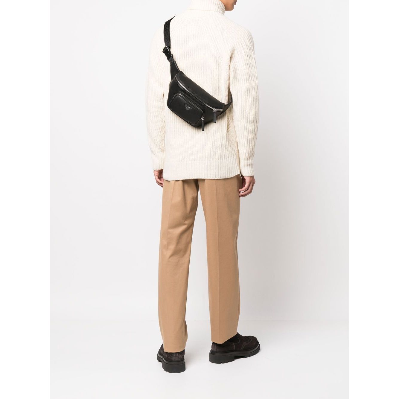 Emporio Armani leather logo-plaque belt bag