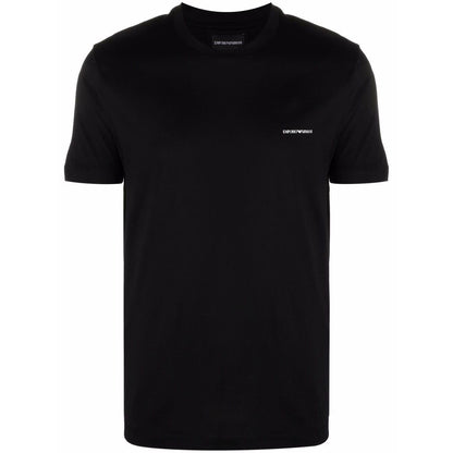 Emporio Armani ASV Lyocell blend jersey T-shirt with micro logo lettering