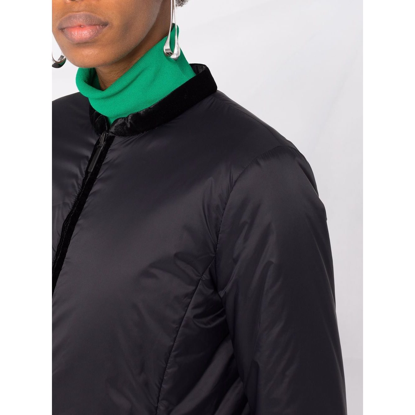 Emporio Armani Nylon reversible guru-collared jacket