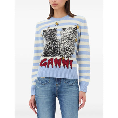 Ganni Sweater with embroidery Topwear