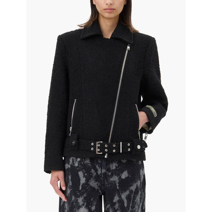 Ganni Textured Boucle Wool Jacket Jackets