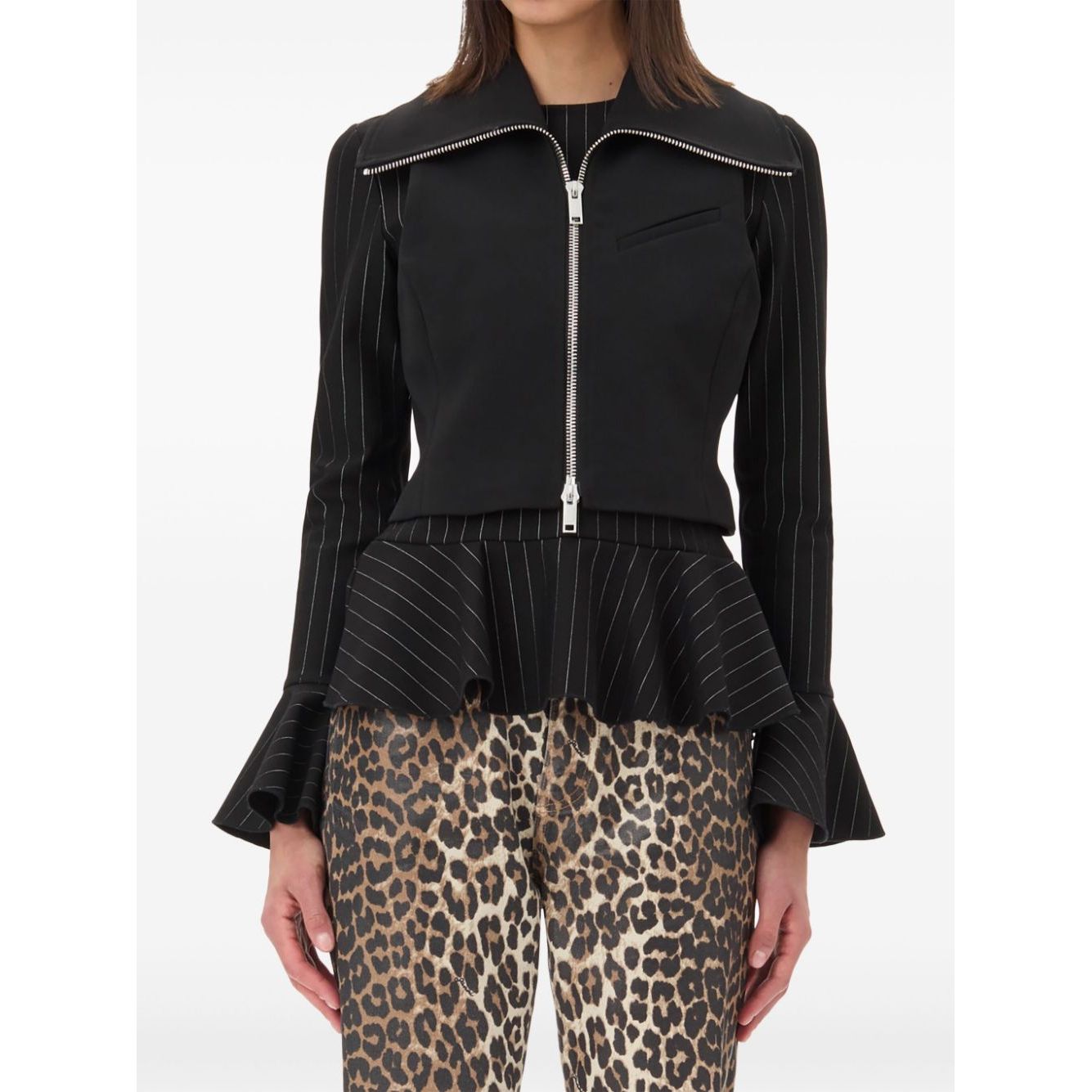 Ganni Sleeveless tank top with zip Topwear