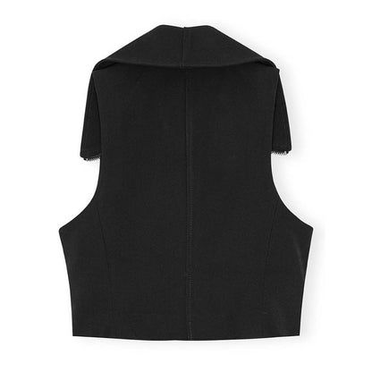 Ganni Sleeveless tank top with zip Topwear