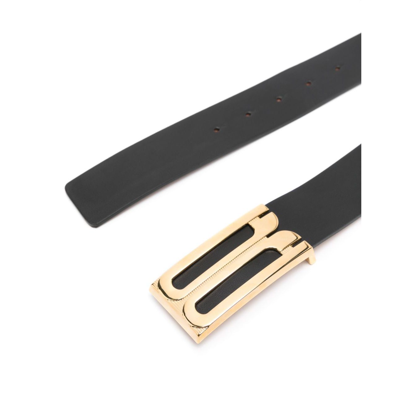 Victoria Beckham Jumbo Frame logo-buckle leather belt