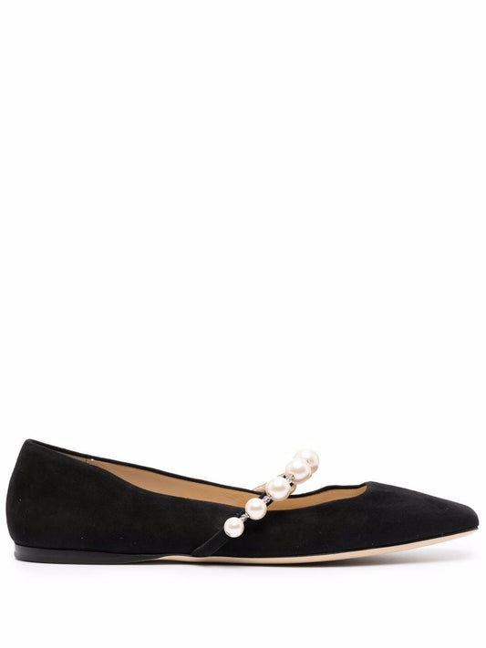 Jimmy Choo Square Toe Ballet Flats Ade Flat Shoes Jimmy Choo Black