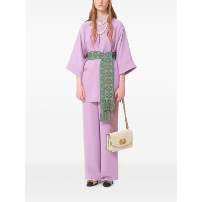 Valentino Silk Wide-Leg Trousers Trousers