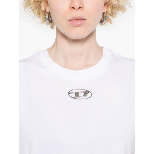 Diesel T-shirts and Polos White Topwear Diesel Misty Rose