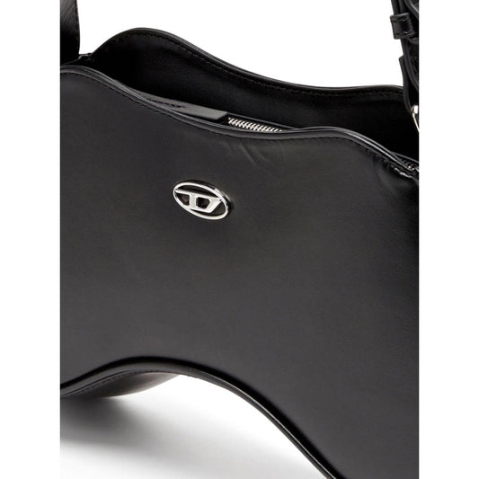 Diesel Play-Semi-gloss leather shoulder bag Shoulder Diesel Dark Slate Gray