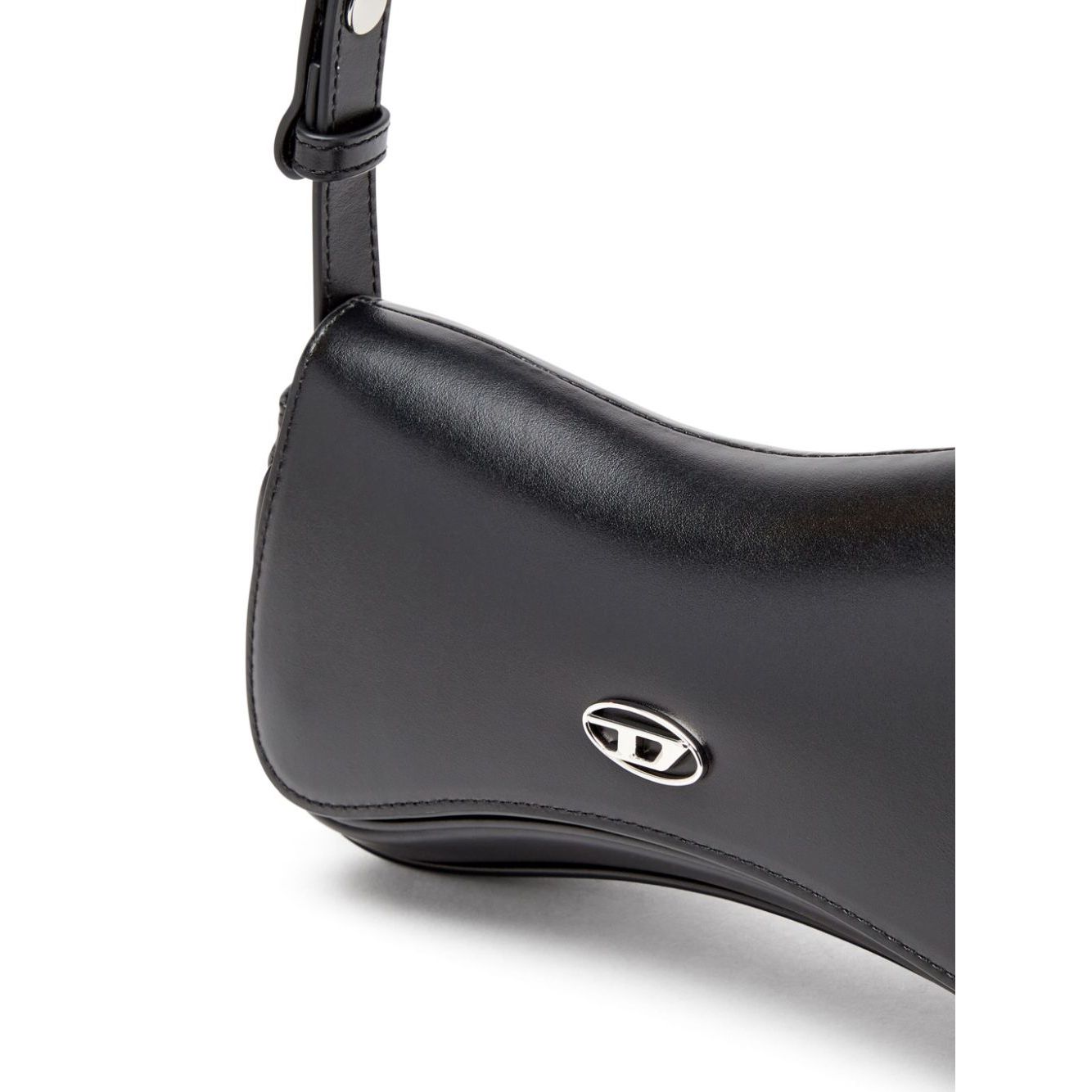 Diesel Play-Semi gloss leather shoulder bag Clutches