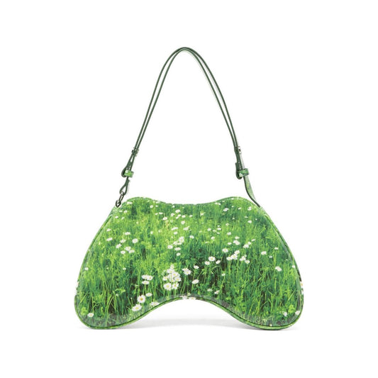 Diesel Play-Glossy shoulder bag with print Shoulder Diesel Dim Gray