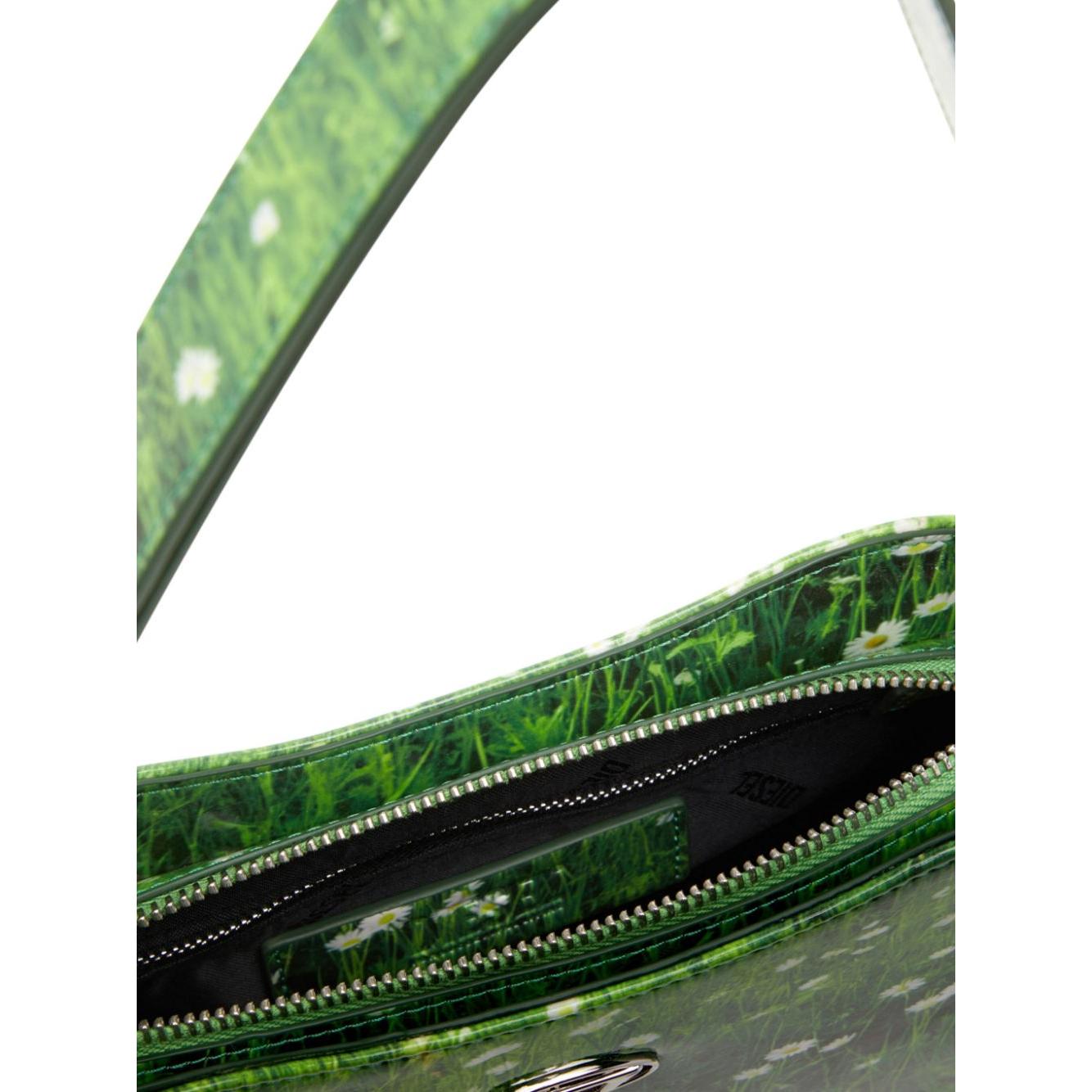 Front view with bag zipped and handles upright.