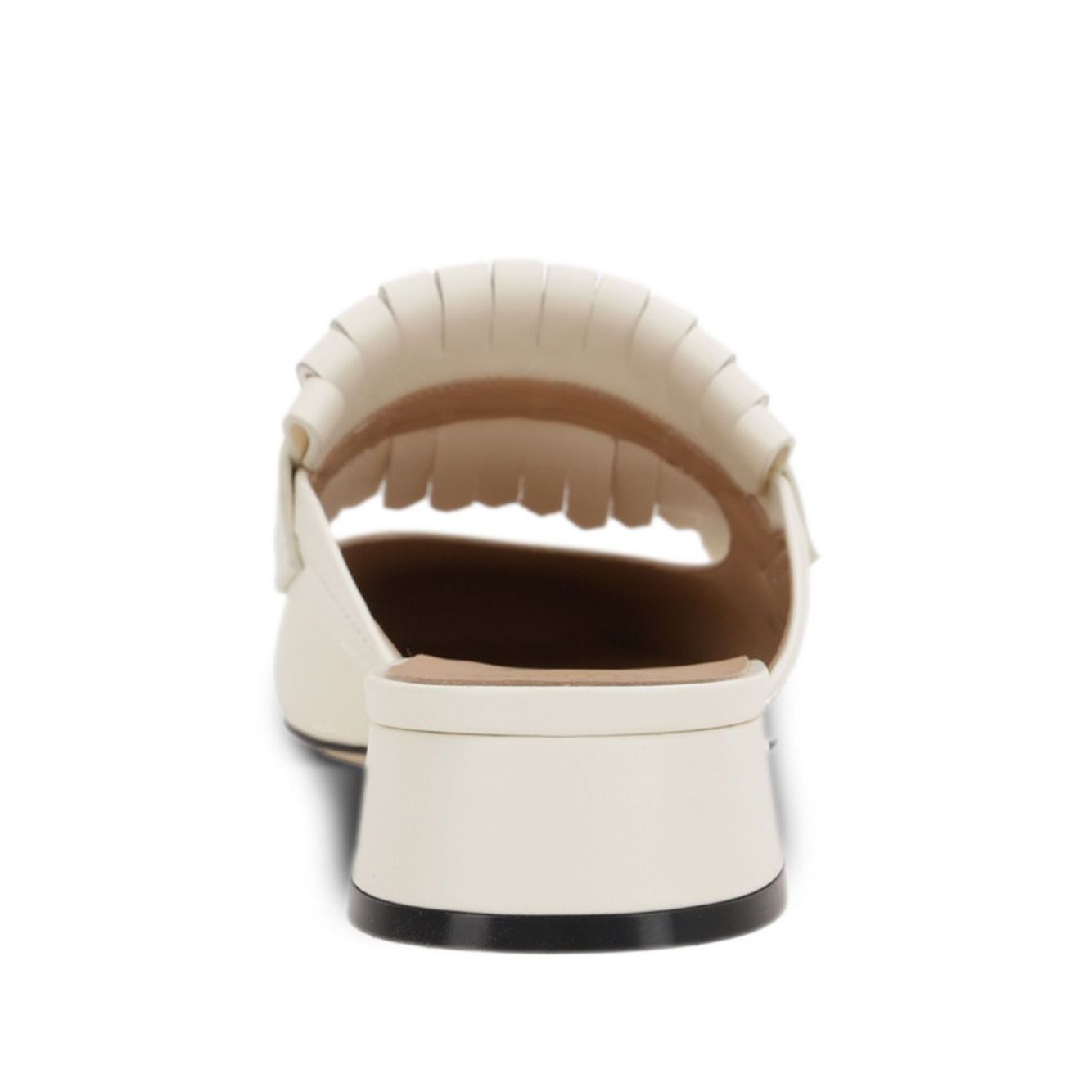 Valentino Garavani Vlogo Signature Calfskin Fringe Sabot Moccasin 25mm