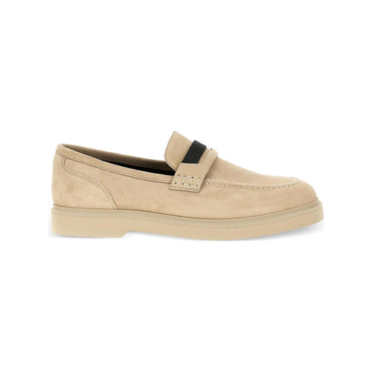 Brunello Cucinelli Flat shoes Beige Moccasins Brunello Cucinelli Tan