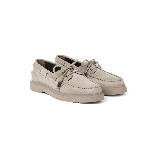 Brunello Cucinelli Flat shoes White Moccasins Brunello Cucinelli Dark Gray