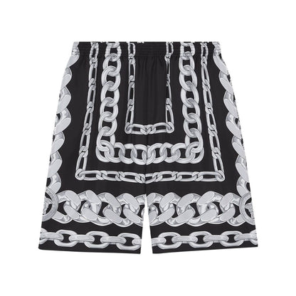 Versace Medusa Chains Silk Shorts Short trousers