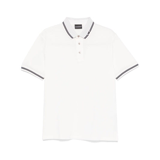 Emporio Armani Piqué polo shirt with piped collar