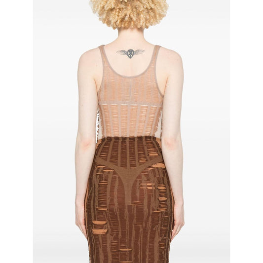 Diesel M-Calipso bodysuit Topwear Diesel Saddle Brown
