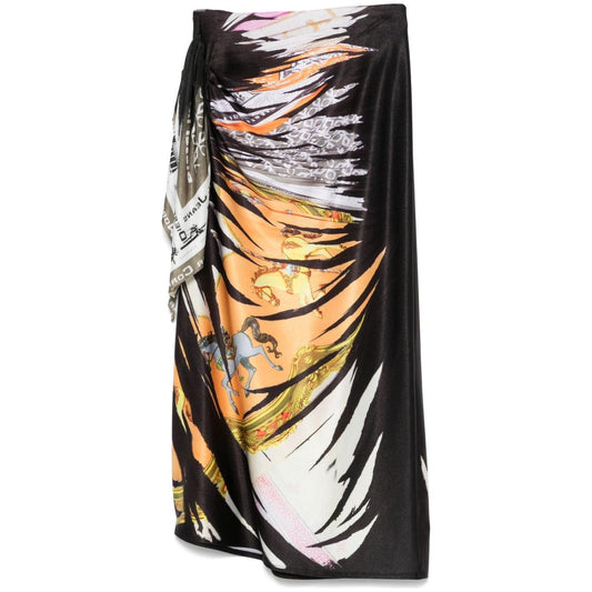 Diesel Printed Midi Skirt Skirts Diesel Wheat