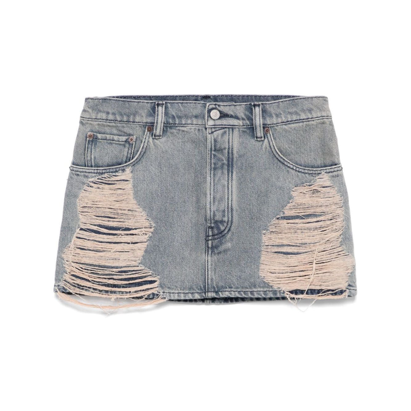 Acne Studios Macaria distressed denim miniskirt